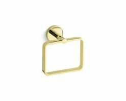 Flash Sale 🎉 Kallista One™ Rectangular Closed Towel Ring in Unlacquered Brass 🎉