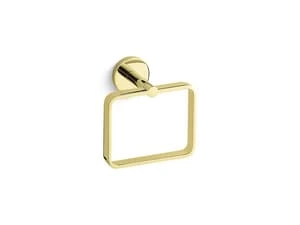 Flash Sale 🎉 Kallista One™ Rectangular Closed Towel Ring in Unlacquered Brass 🎉