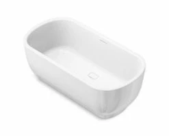 Cheap ⌛ Kallista Laura Kirar 65-15/16 x 33-15/16 in. Freestanding Bathtub in Stucco White 🔔