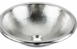 Coupon 👏 Thompson Tacambaro Dual Mount Basin in 🔨 Hammered Nickel ❤️