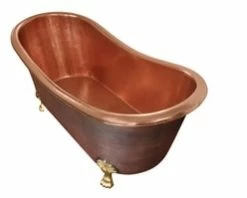 Hot Sale 🎁 Thompson Hibernia 70 x 30 in. Freestanding Bathtub in Polished Copper with Antique Copper 🔥