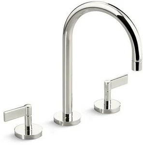 Cheapest 👍 Kallista One™ Two Handle Widespread Bathroom Sink Faucet in Nickel Silver ⭐