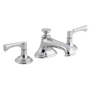 Brand new 🌟 Kallista Bellis® Deckmount Widespread Bathroom Sink Faucet with Double Lever Handle in Polished Chrome 🥰