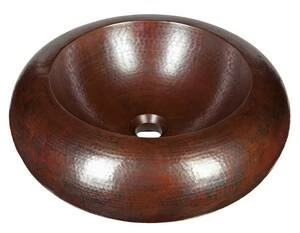 Buy 😉 Thompson Mandala 1-Bowl Vessel Bathroom Sink in Black Copper 👍 - Image 2