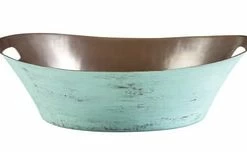 Cheap ๐ Thompson Legacy 1-Bowl Vessel Lavatory Sink in Black Copper with Copper Verde ๐