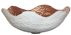 Coupon ⌛ Thompson Laguna 5-1/8 in. 1-Bowl Drop-In and Vessel Lavatory Sink in Rose Gold with White Enamel ⌛