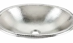 Cheap 🧨 Thompson Undermount and Drop-In Oval Bath Sink in 🔨 Hammered Nickel ⌛