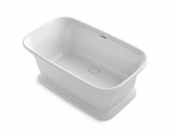 Best Sale 🔔 Kallista Classic 61-3/16 x 34-7/8 in. Freestanding Bathtub in Stucco White 👍