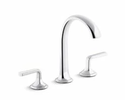 Promo ⭐ Kallista Script® Two Handle Widespread Bathroom Sink Faucet in Polished Chrome 🌟