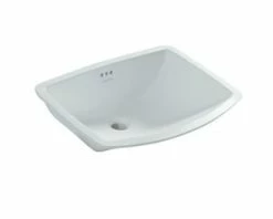 Best Pirce 🤩 Kallista Hampstead® Under-Counter Lavatory Sink with Overflow in Stucco White 🧨