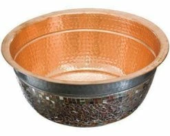 Cheap 👍 Thompson Murano Round Lavatory Sink Polished Copper 😀