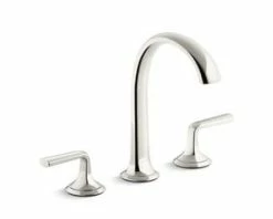 Budget ✨ Kallista Script™ Two Handle Widespread Bathroom Sink Faucet in Nickel Silver 🤩